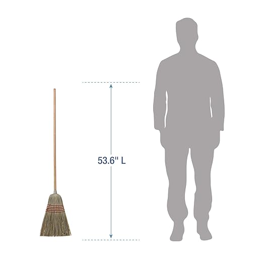 Boardwalk Corn/Fiber Brooms Corn/Yucca Bristles 53.5 Overall Length Natural 6/Carton