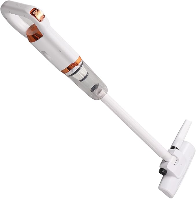 Cordless Vacuum Cleaner 8500PA Strong Suction Handheld Stick Vacuum with 500ml Dust Cup and Floor Brush for Hard Floor Carpet Pet Hair (White)