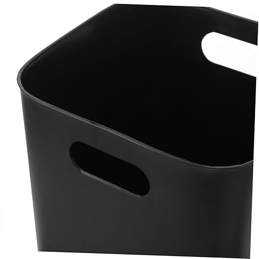 PRETYZOOM Practical Black Kitchen Trash Can Wastebasket for Bathroom Bedroom Office and Living Room Sturdy Design for Everyday Use