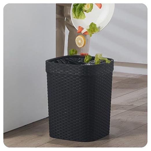 Zerodeko Trash Can Nordic Style Plastic Waste Basket for Bathroom Office Kitchen Large Capacity Simple Design for Organizing and Decluttering Spaces