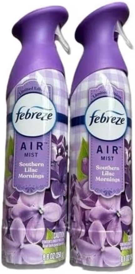 FE.BRE.ZE. AIR FRESHENER. Mist Southern Lilac Mornings Scent 2 Bottles (pack 2)