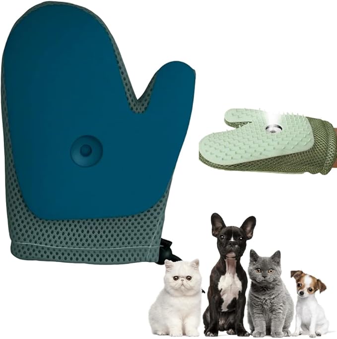2025 New Pet Hair Removal Glove Upgrade Electrostatic Pet Grooming Gloves for Cats and Dogs Efficient Cat Gloves