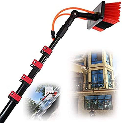 Glass Cleaning Brush Home Water Fed Telescopic Pole Kit Solar Panel Brush Rotating for Photovoltaic Panel3-11M Cleaning Photovoltaic and Solar Panels Water/Hose Fed Extendable Pole Window C