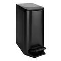 TIPGO Slim Bathroom Trash Can with Lid Soft Close Step Pedal 6 Liter / 1.6 Gallon Stainless Steel Trash Bin Small Garbage Cans for Bedroom Office Kitchen (Matte Black)
