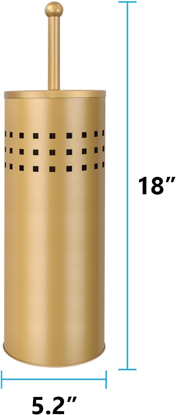 Blue Donuts Toilet Plunger with Holder for Bathroom Multi Drain Suitable Also for Bathtubs Quick Dry Gold