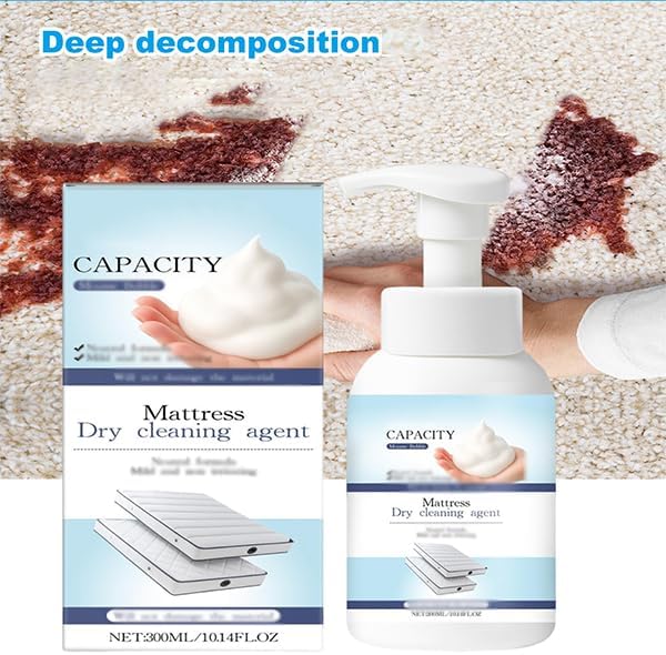 Mattress Cleaner SprayMattress Cleaner And Stain Remover Limpiador De Colchones De Cama For UpholsteryCar InteriorCouchCarpetSofacushionTablecloth (2pcs)