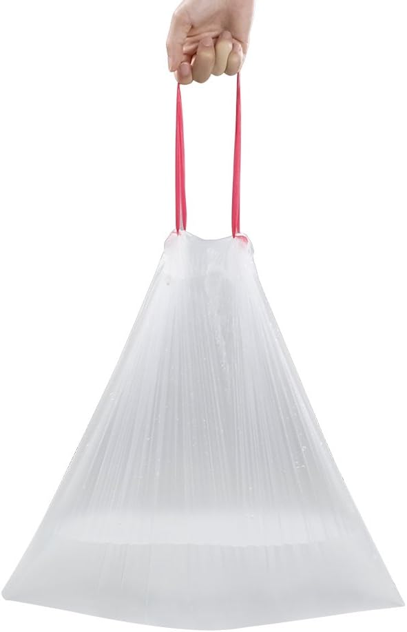 Jekiyo 13 Gallon Drawstring Clear Trash Bags 120 Counts
