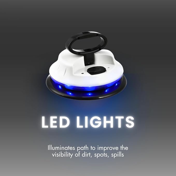 Electric Spin Mop Duster and Polisher LED Lights Ewbank Nifftee Floor and Surface Cleaner 37 in. 150RPM 2 lb. White