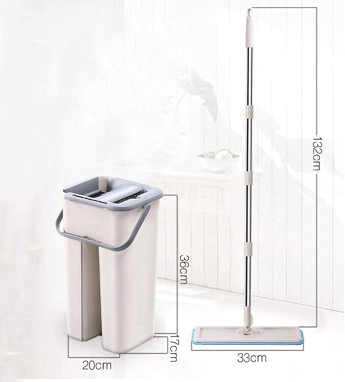 Professional Microfiber Mop Stainless Steel Handle Premium Pads Cloths(Mop)