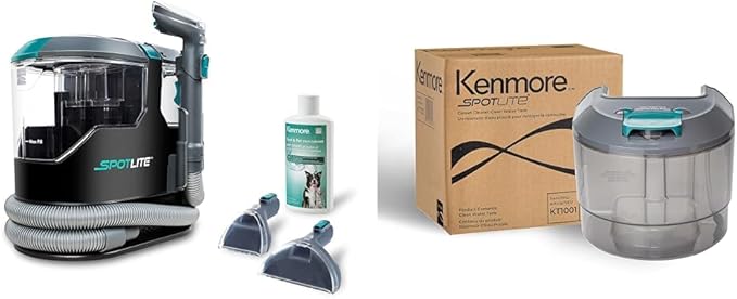 Kenmore KW2001 SpotLite Portable Carpet Spot Cleaner &amp Pet Stain Remover + Kenmore KT1001 Replacement Clean Water Tank