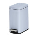 Slim Bathroom Trash Can with Lid Soft Close 1.6 Gallon Stainless Steel Garbage Can with Removable Inner Bucket Durable Step Pedal Small Trash Bins for Toilet Bedroom Kitchen Grey