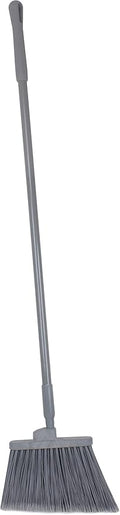 SPARTA 41082EC23 Plastic Color Coded Broom Flagged Bristles Long Broom With Angled Head For Large Debris 56 Inches Gray (Pack of 12)