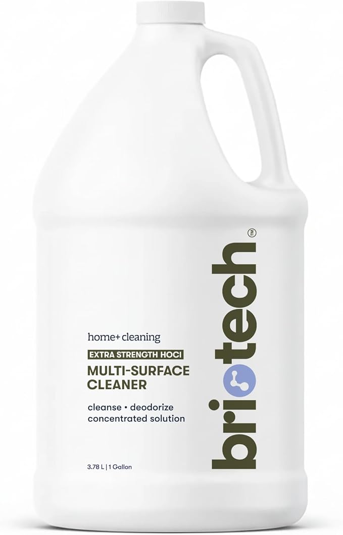 BRIOTECH Extra Strength HOCl Cleaner 500 PPM Hypochlorous Acid Concentrate ULV Foggers &amp Humidifiers Professional Deodorizer for Dental Offices Schools Homes Peroxide Free 1 Gallon