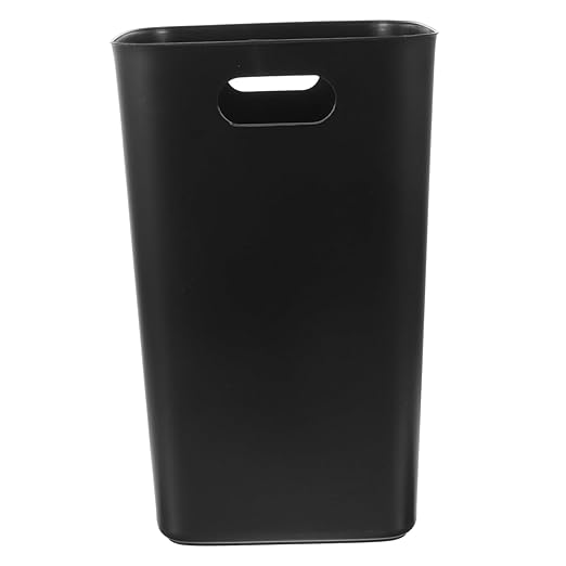 PRETYZOOM Practical Black Kitchen Trash Can Wastebasket for Bathroom Bedroom Office and Living Room Sturdy Design for Everyday Use