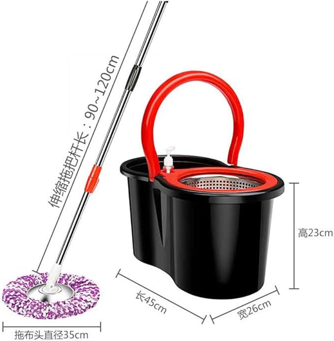 Rotary Mop Bucket Good Free Hand Wash Press Drive for Lazy Peoples