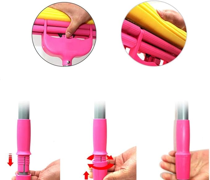 Mop - Professional Microfiber Stainless Steel Handle Pad Cloth Refills