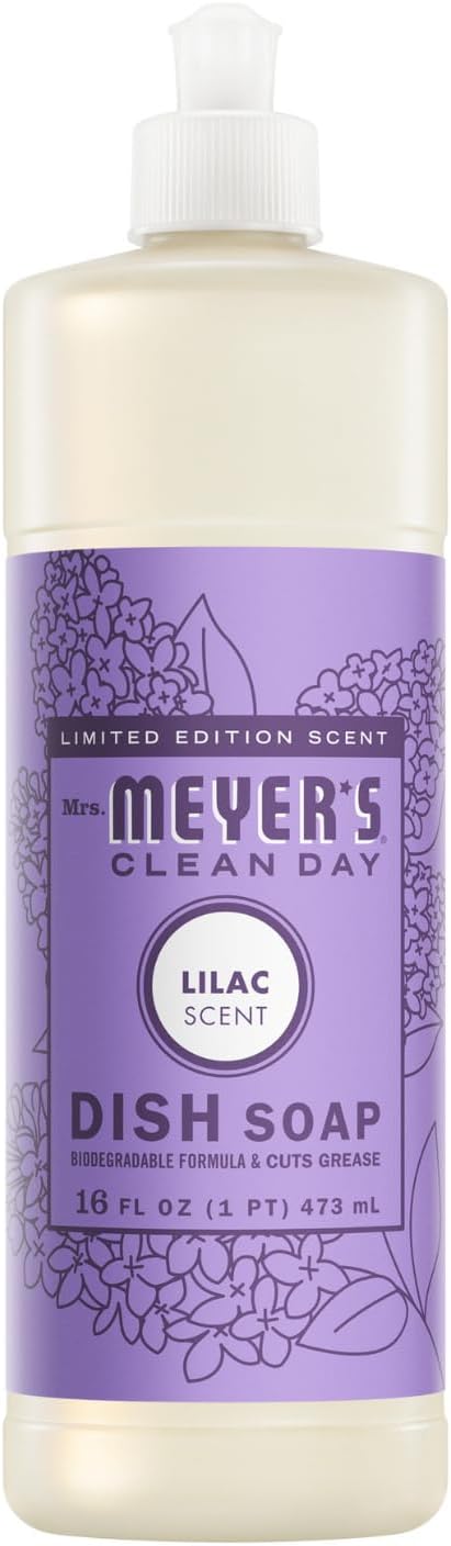 Mrs. MEYER'S Variety 1 Room Freshener 8 OZ 1 Liquid Dish Soap 16 OZ 1 Liquid Hand Soap12.5 OZ 1 Multi-Surface Cleaner 16 OZ 1 CT (Lilac)
