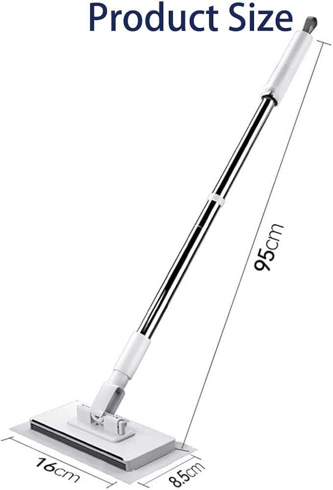 No Wash Mop Clip Mop Retractable Disposable Dust Mops Lazy Mops with Locking Head &amp Sweeping Cloths Disposable Dust Mopss with 4 Reusable Cloths for Multi Surface Cleaning (1)