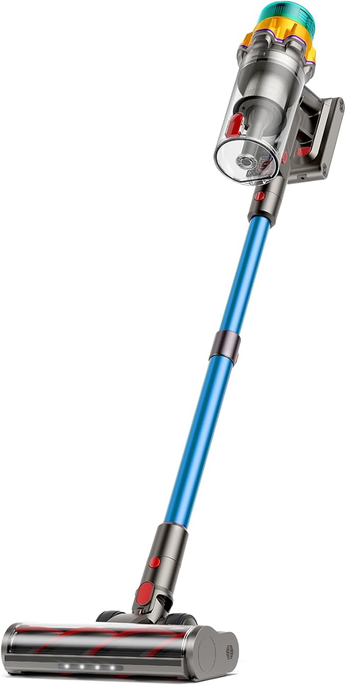 Cordless Stick Vacuum Cleaner Cordless Vacuum Cleaner Stick Vacuum 2L Dust Cup Anti-Tangle Wireless Vacumm(Light Blue)