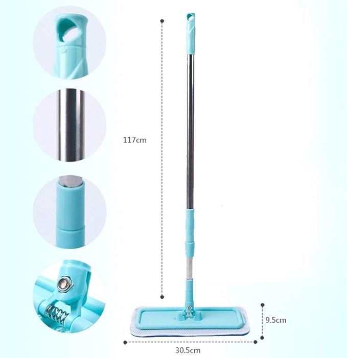 Microfiber Mop | Hardwood Floor Mop Mop Pads and Stainless Steel Handle with Extension Commemoration Day