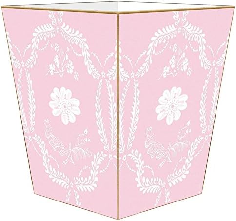 Marye-Kelley WB530-Pink Provencial Wastepaper Basket