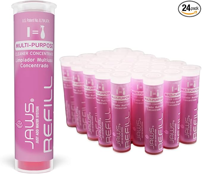 JAWS Multi-Purpose Cleaner Refill Pods. Box of 24. Refillable Cleaning Supplies.