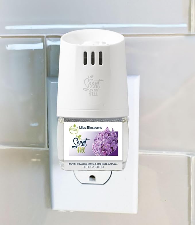 Scent Fill Lilac Blossoms Plug in Air Freshener 4 Scented Oil Refills
