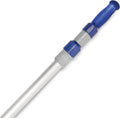 Poolvio 15 FT Telescopic Pool Pole - Adjustable 3 Piece Aluminum Pool Skimmer Pole for Pool Cleaning Skimmer Nets Vacuum Heads &amp Brushes Strong Grip &amp Lock