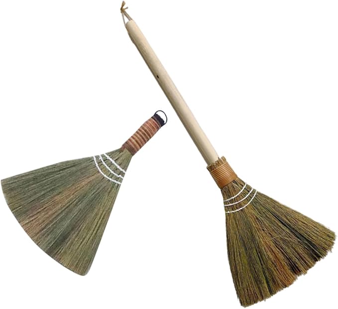 2pcs Cleaning Broom Brush for Scrubbing Dust Mop for Hardwood Floors Desktop Dust Broom Handmade Home Cleaning Tool