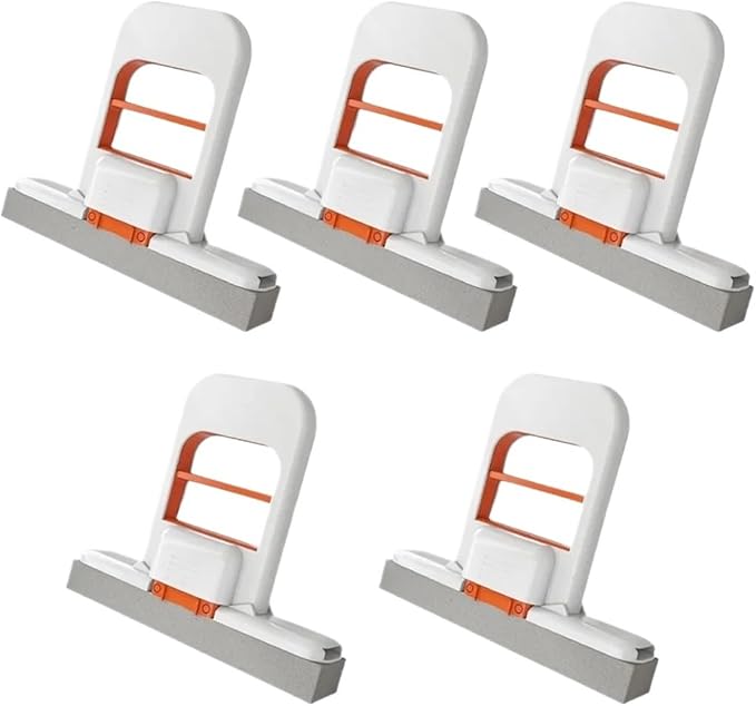 Multifunctional Mini Mop Telescopic Handle Wet And Dry Dual Use Cleaning Tool For Kitchen Living Room Bathroom Car Glass(White-5PCS)