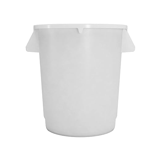 SPARTA Bronco Waste Container Trash Container Round Trash Bin for Disposal 10 Gallons White (Pack of 6)