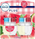 Generic F.e.b.r.e.z.e Odor-Fighting Fade Defy Plug Air Freshener (2) of 0.87 fl oz Refills-Limited Edition (Sweet Watermelon Vine) Clear