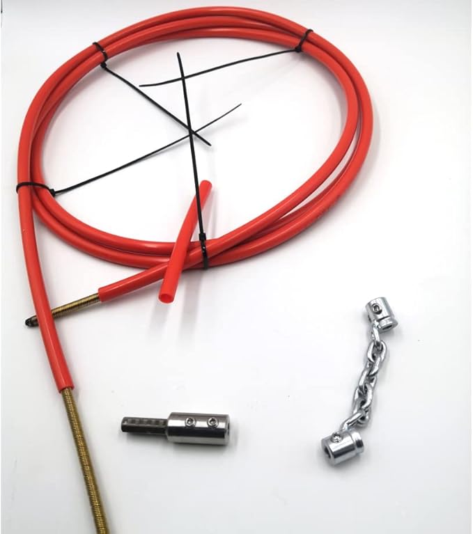 6mm flexible shaft cable 5m full set cleaning chain tools DN32-40 pipe clog remover Drain cleaning