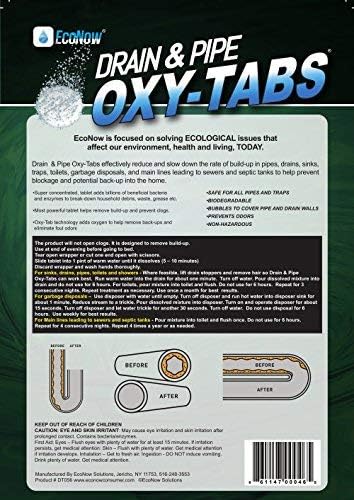 Drain &amp Pipe Oxy-Tabs for Garbage Disposals - Eliminates Garbage Disposal Odors. Garbage Disposal Cleaner and Food Particle Remover (10)