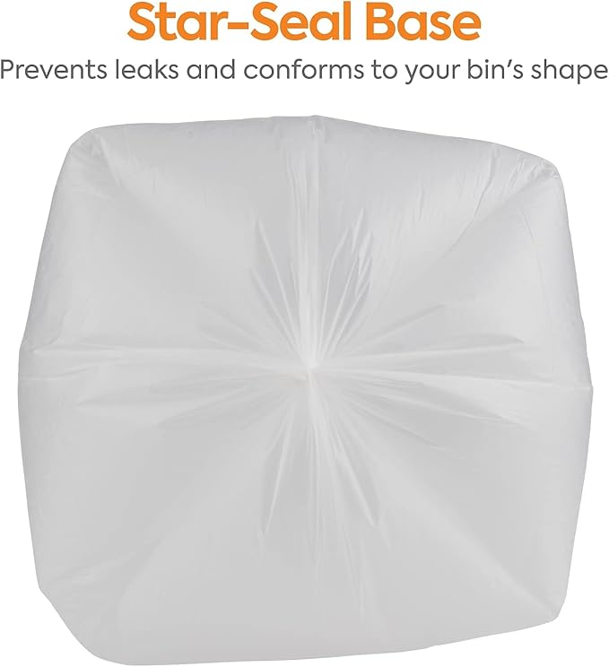 Professional 30-33 Gallon Trash Bag 33 x 40 High Density 16 mic Natural 250 Bags/Box