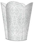 Marye-Kelley WB1804 - Antique Silver Damask Wastepaper Basket