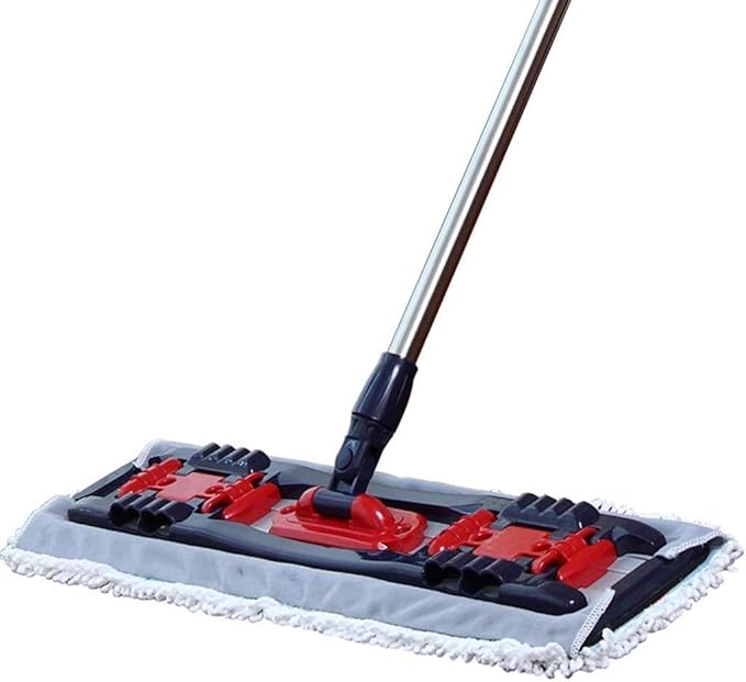 Mop - Microfiber Floor for Hardwood Cleaning Rotating Dust Wet with Aluminum Extended Handle Reusable Washable Pads Cloth