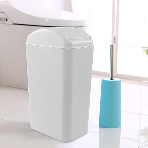 Farmoon 14 L /3.5 Gallon Slim Trash Can Modern Swing Lid Wastebasket Paper Dustbin Waste Bin
