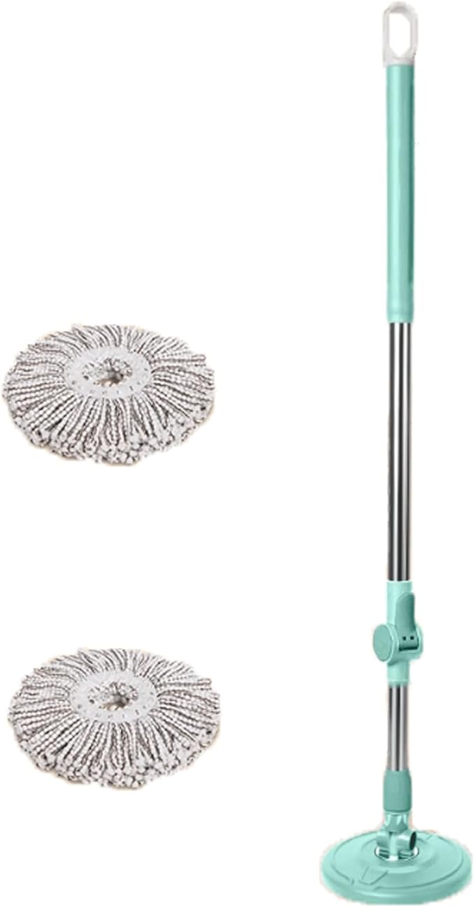 mop Mop for Floor Cleaning Long Handled Microfiber Floor Mop Automatic Spin Drying 2 mop Heads for Kitchen Restaurant Bathroom 1.25m mops