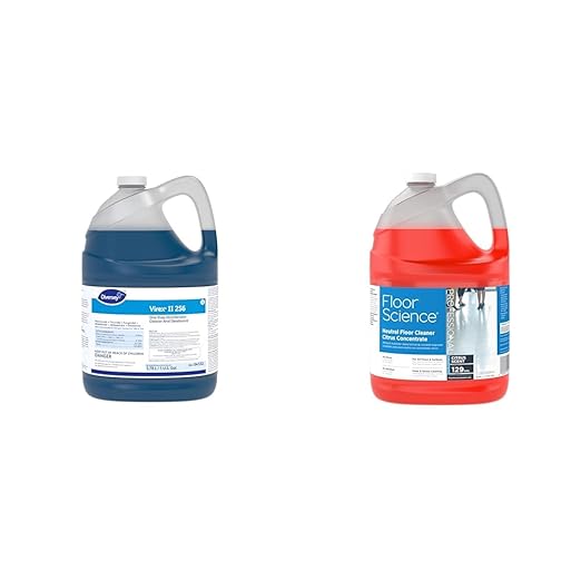 VIREX II 256 04332 Disinfectant Cleaner 1-Gallon Bundle with Floor Science CBD540441 Neutral Floor Cleaner Citrus Scent 1-Gallon