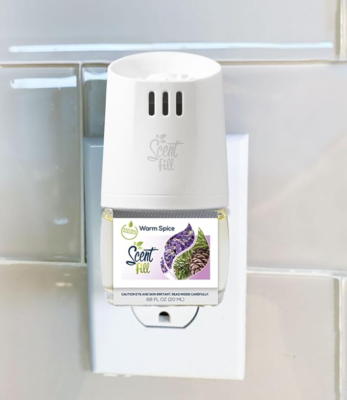 Scent Fill Warm Spice Plug in Air Freshener 4 Scented Oil Refills