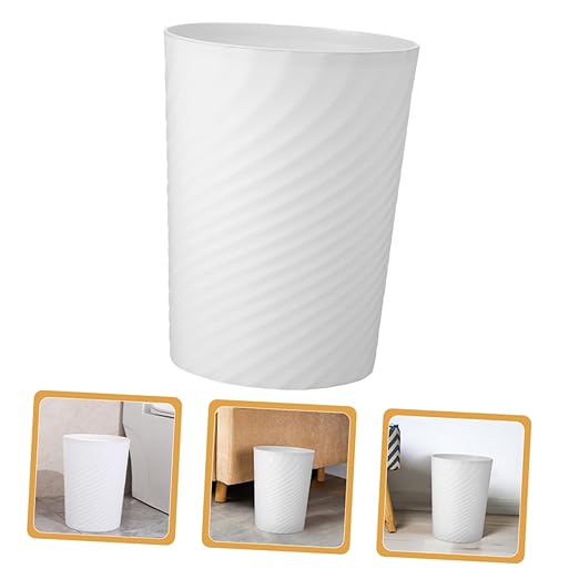 OUNONA Plastic Wastebasket No Lid Trash Can for Bathroom Office Bedroom Slim Garbage Can for Home Use Easy to Clean Versatile Trash Container