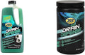 Zep Drain Defense Pipe Build-Up Remover - 64 Ounces - ZLDC648 &amp Drain Defense Enzymatic Drain Cleaner Powder - 18 Ounces - ZDC16 - Safe for Pipes
