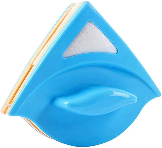 Double-Sided Window Cleaner Glass Wiper Magnetic Cleaning Tools Window Cleaner Window Clean BrushGlider Washing Brush(Blue)