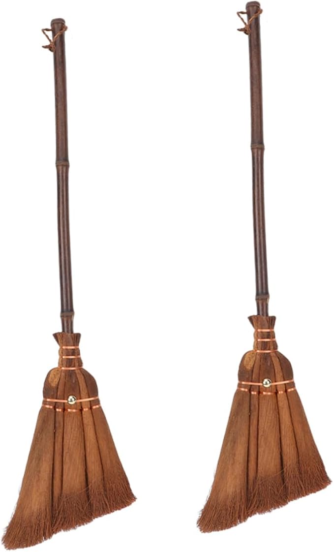 2pcs Mini Hand Broom Set Boys and Girls Cleaning Broom Natural Bristles for Boys and Girls Cleaning Tool Indoor Outdoor Use