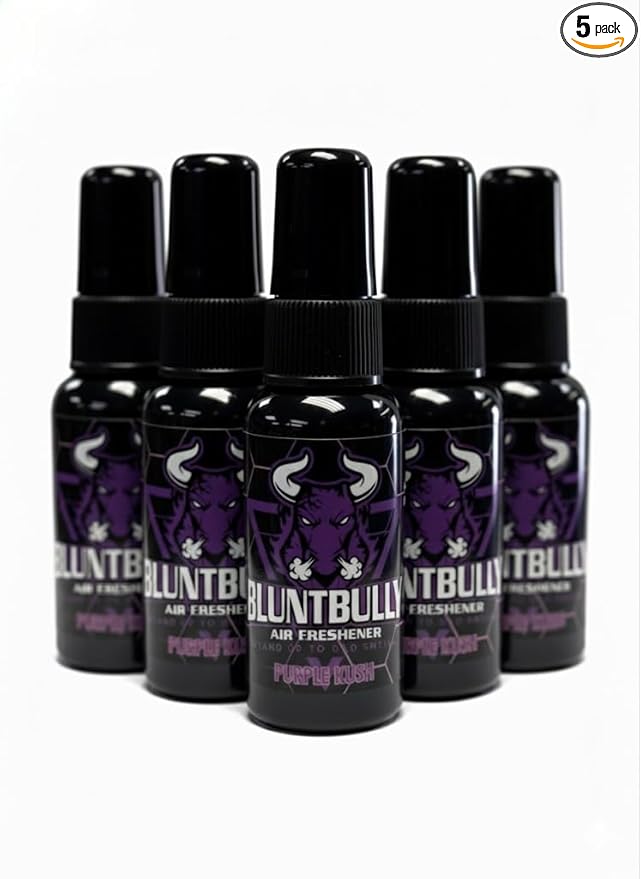 Air Freshener (Purple Kush) (5 Pack) Premium Oil Based Air Freshener Spray. Long-Lasting Room Bathroom Office &amp Car Scent | Eliminates Odors from Smoke Pets &amp More