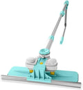 Telescopic Window Glass Cleaner Microfiber Head High-rise Building Wipers Scraper Spin Scrubber