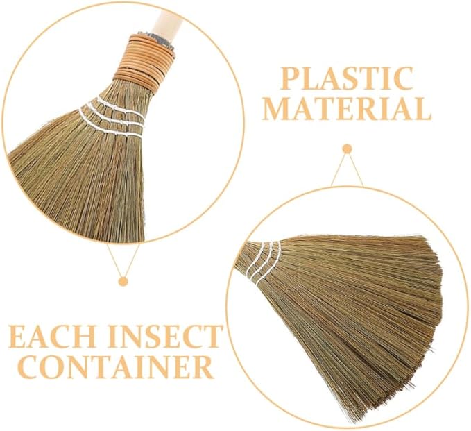 BESTYASH Handmade Soft Straw Broom with Removable Design for Indoor Dust Cleaning Natural Woven Broom for Living Room Bedroom and Kitchen Sweeping