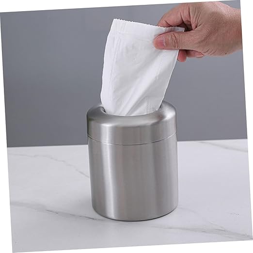 PRETYZOOM Touchless Trash Can Small Metal Waste Basket for Bathroom Kitchen Office Desk Mini Garbage Bin Capacity Modern Design