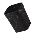Mobestech Marble Pattern Square Trash Can Lidless Wastebasket for Home Office and Bathroom Design Stylish Marble Finish Space Saving Garbage Bin